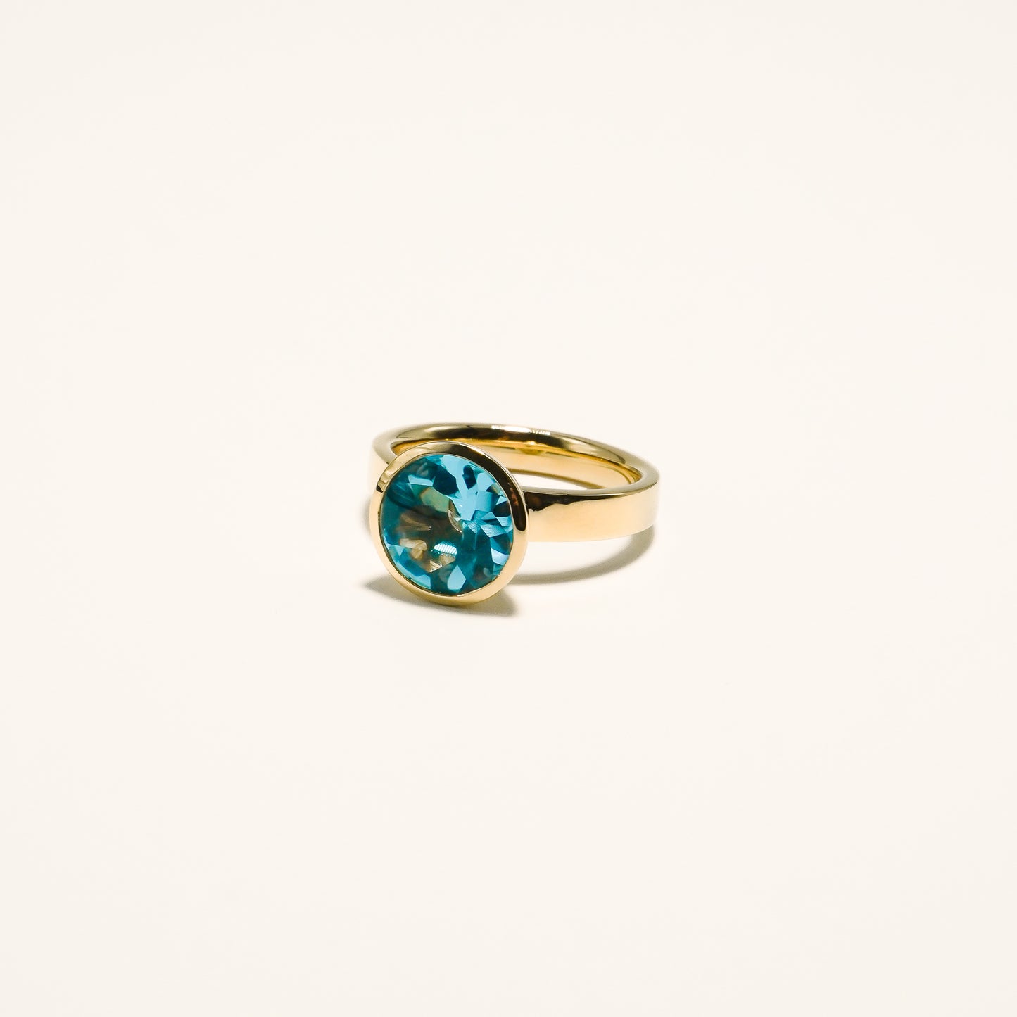 Brilliant Cut Swiss Blue Topaz Ring