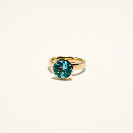 Brilliant Cut Swiss Blue Topaz Ring
