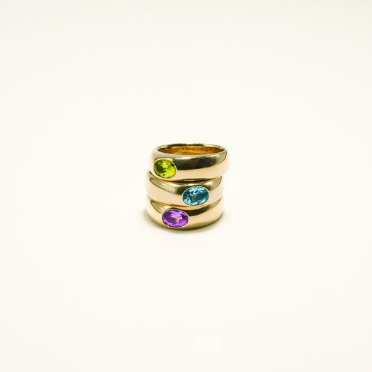 Oval Gemstone Ring