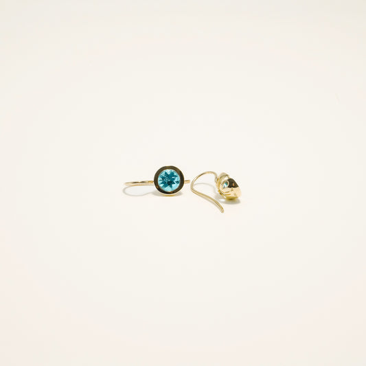 Brilliant Swiss Blue Topaz Earrings