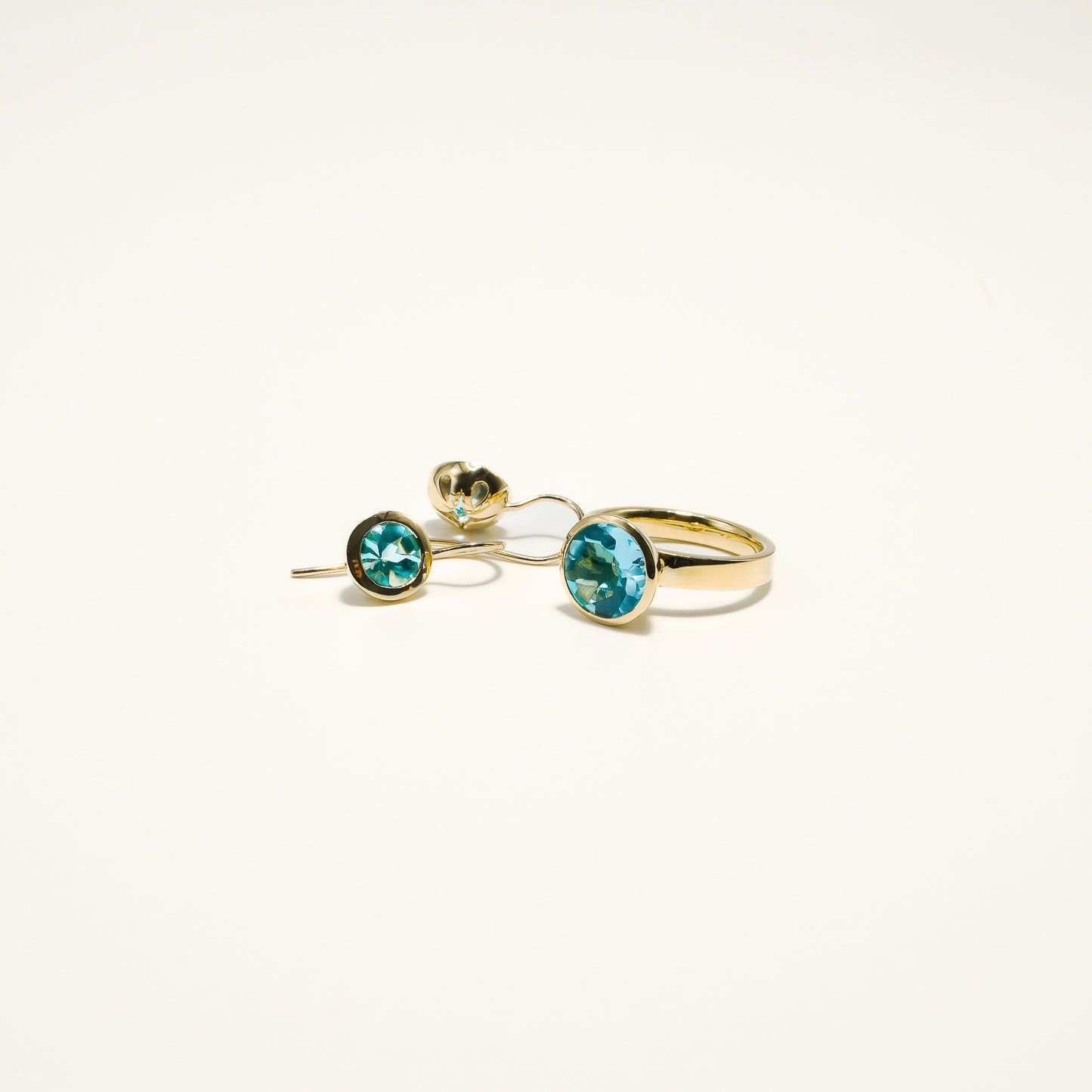 Brilliant Swiss Blue Topaz Earrings