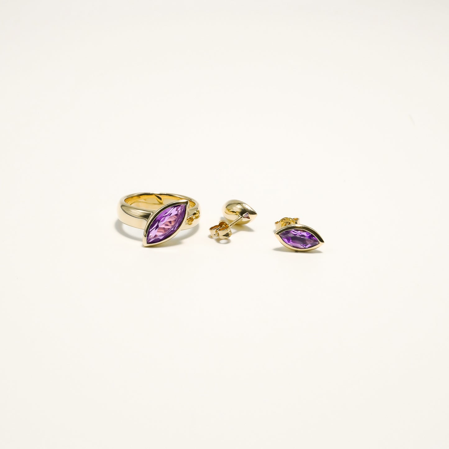 Marquise Amethyst Earrings