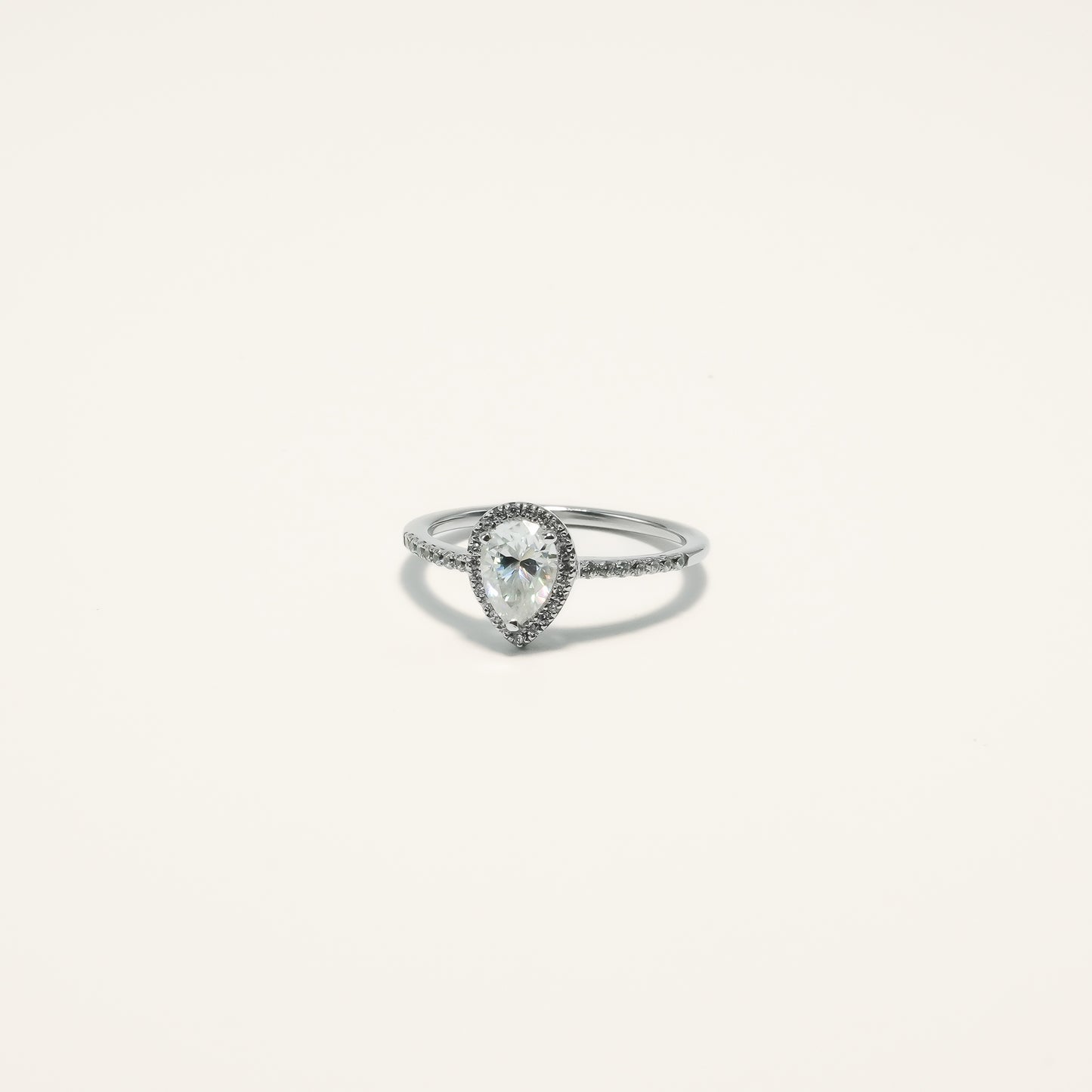 Pear Halo LGD Engagement Ring