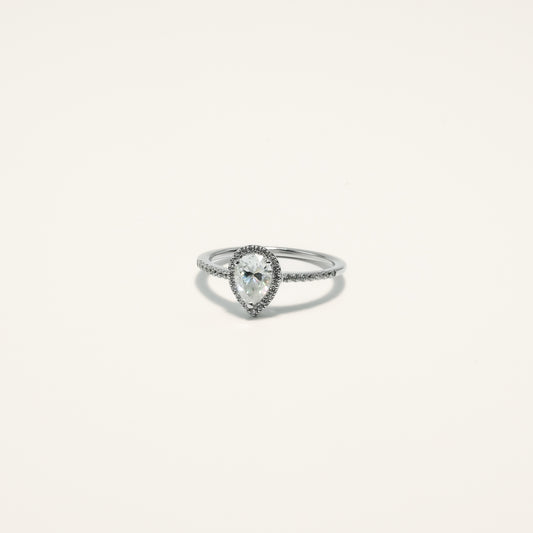 Pear Halo LGD Engagement Ring