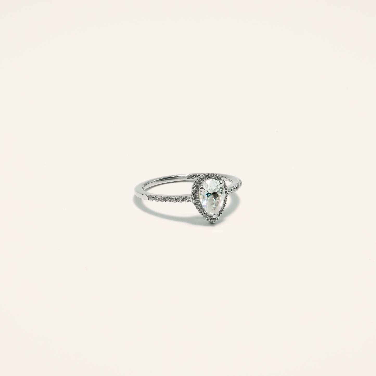 Pear Halo LGD Engagement Ring