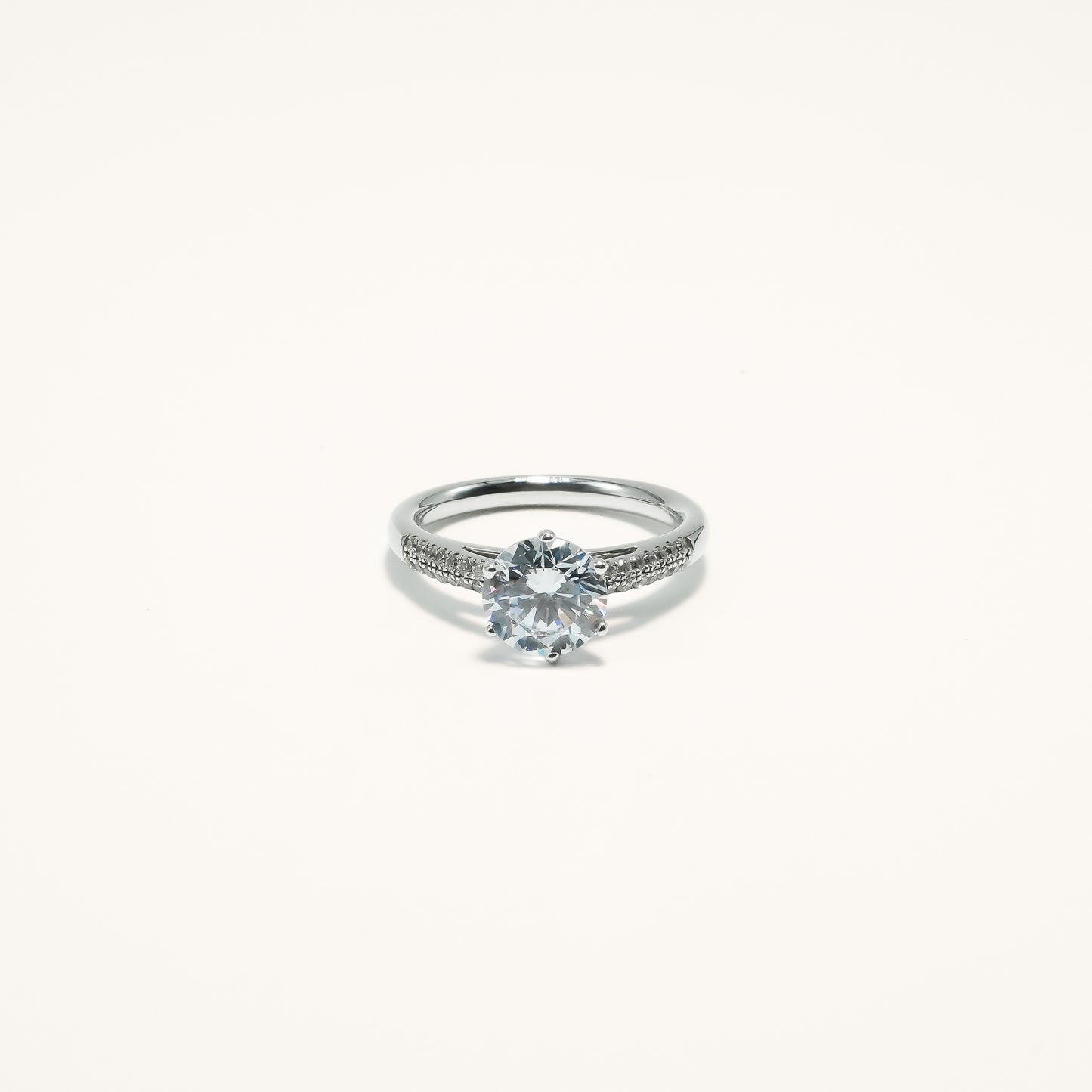 Round LGD Shank Engagement Ring