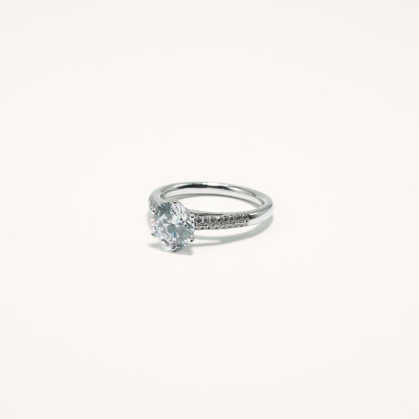 Round LGD Shank Engagement Ring