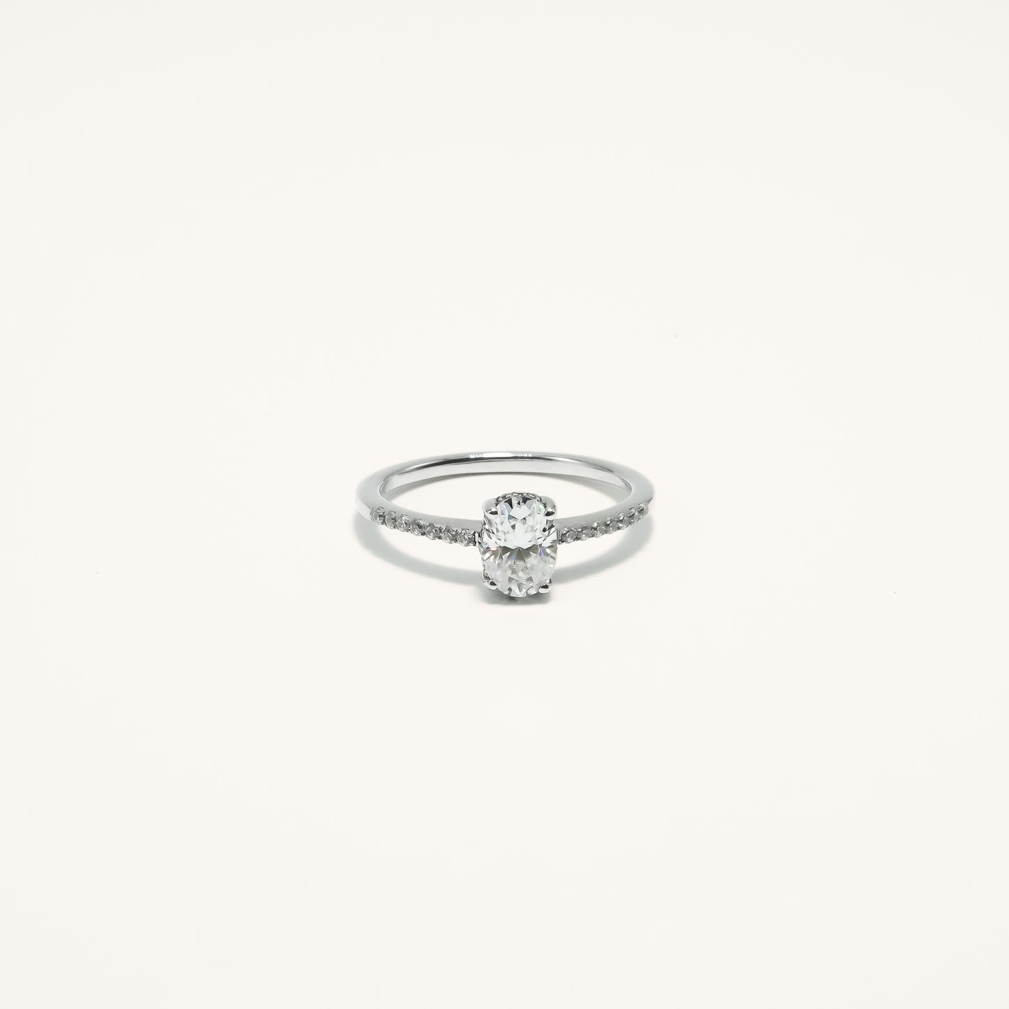 Oval LGD Shank Engagement Ring