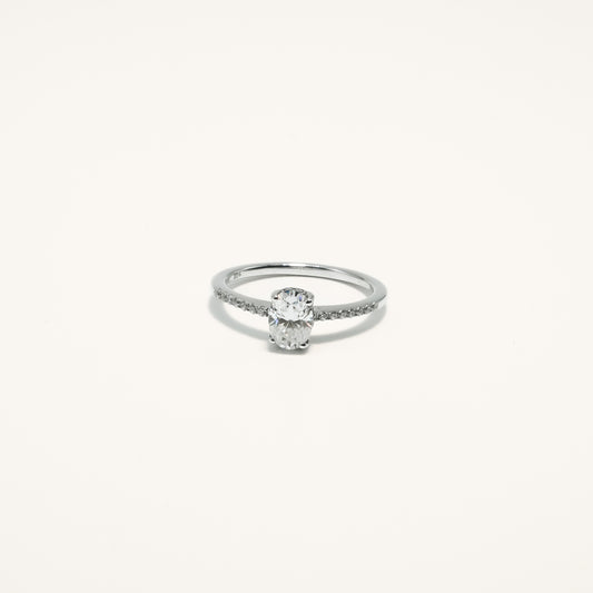 Oval LGD Shank Engagement Ring