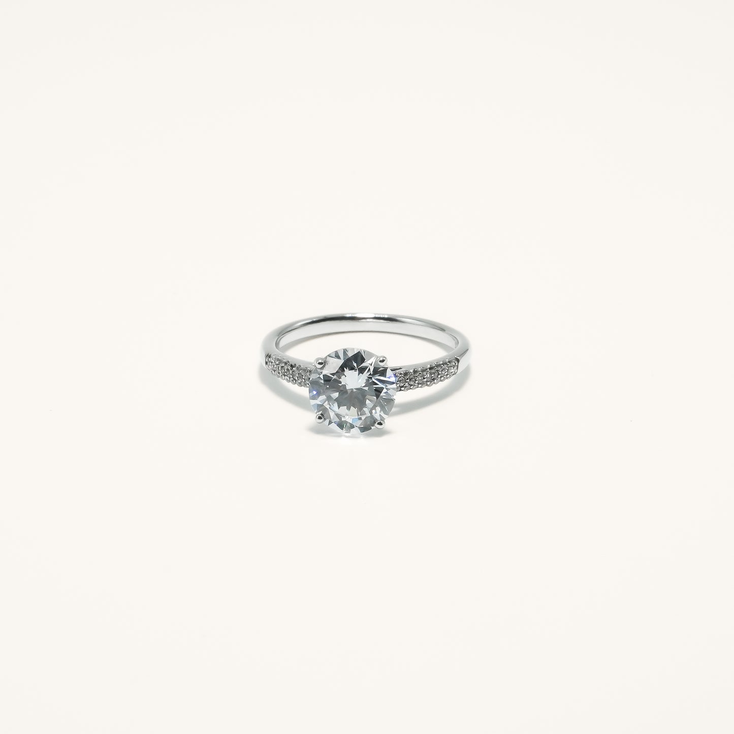 Round LGD Shank Engagement Ring