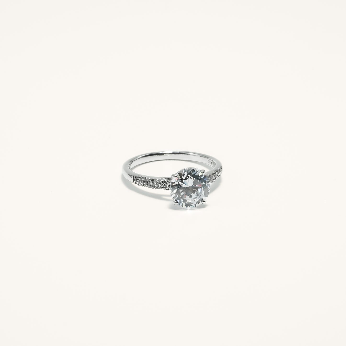 Round LGD Shank Engagement Ring