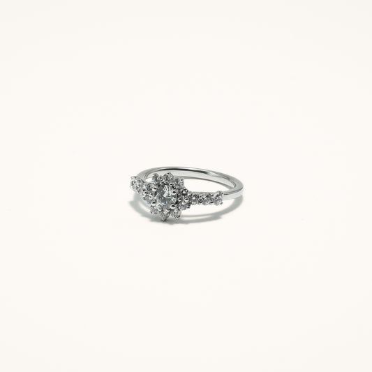Floral LGD Engagement Ring