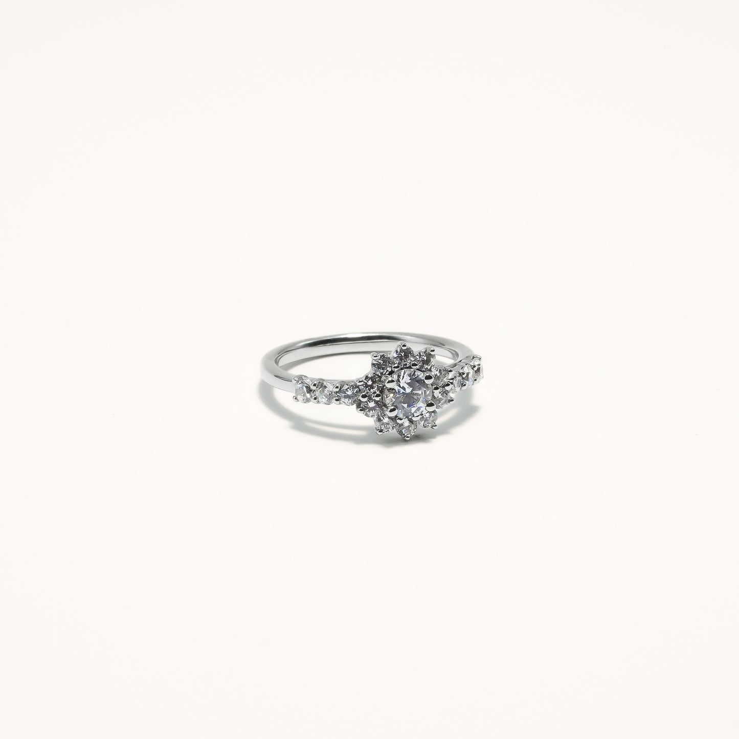 Floral LGD Engagement Ring
