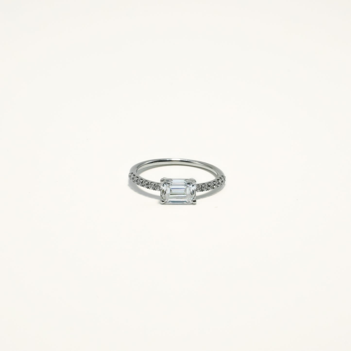 Baguette LGD Shank Engagement Ring
