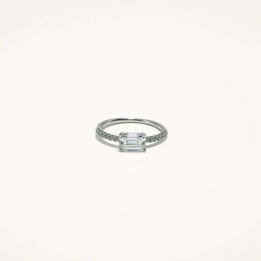 Baguette LGD Shank Engagement Ring