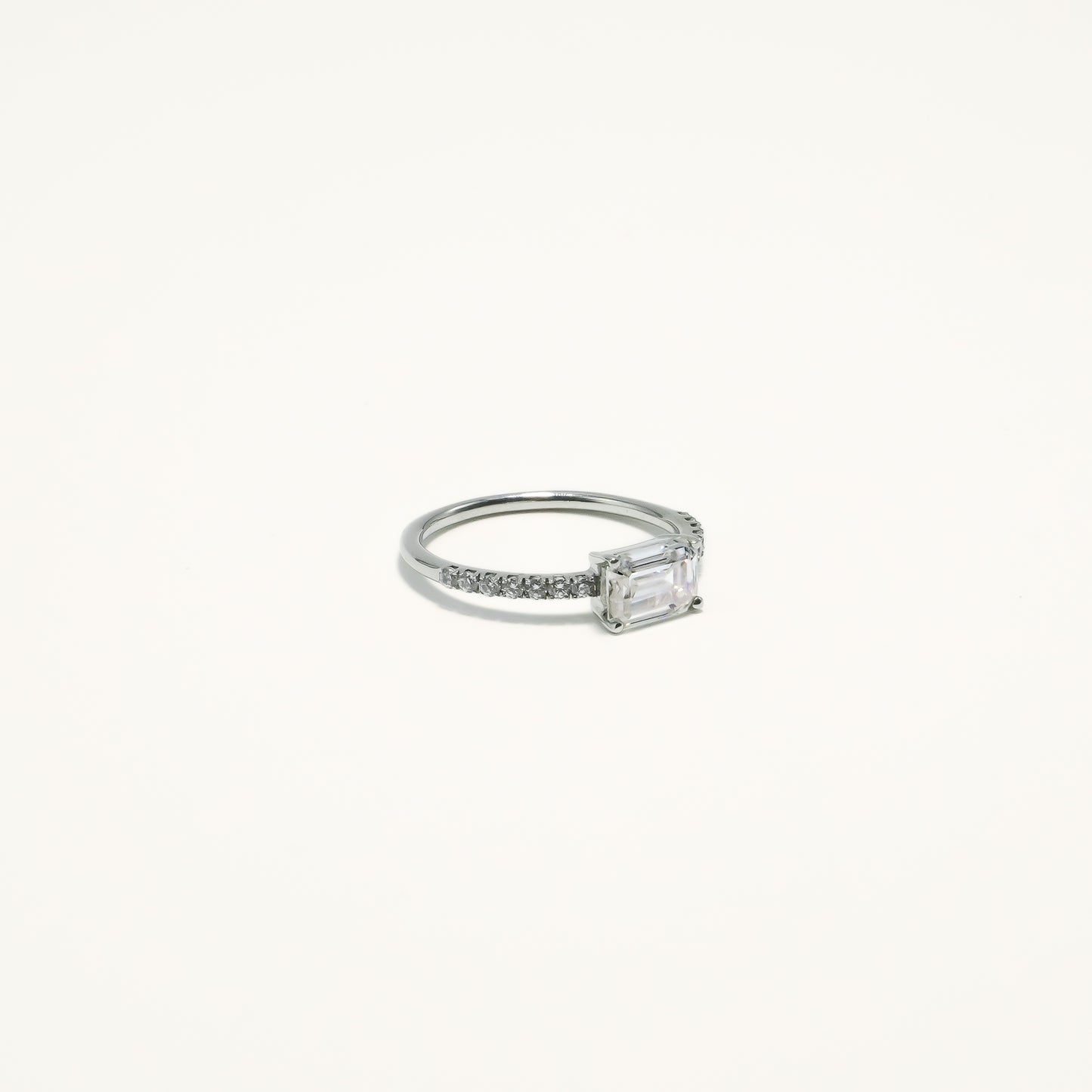 Baguette LGD Shank Engagement Ring