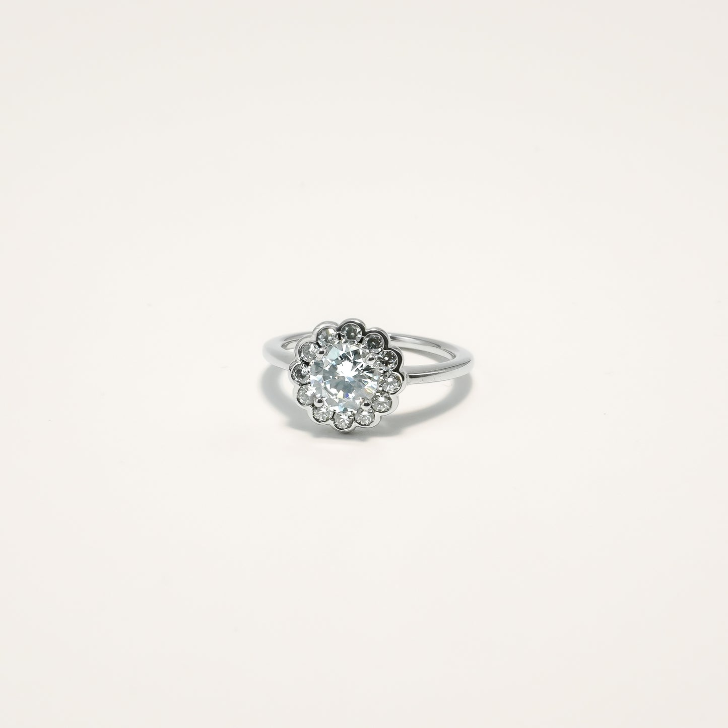 Floral LGD Engagement Ring