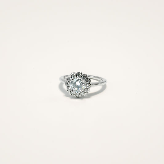 Floral LGD Engagement Ring