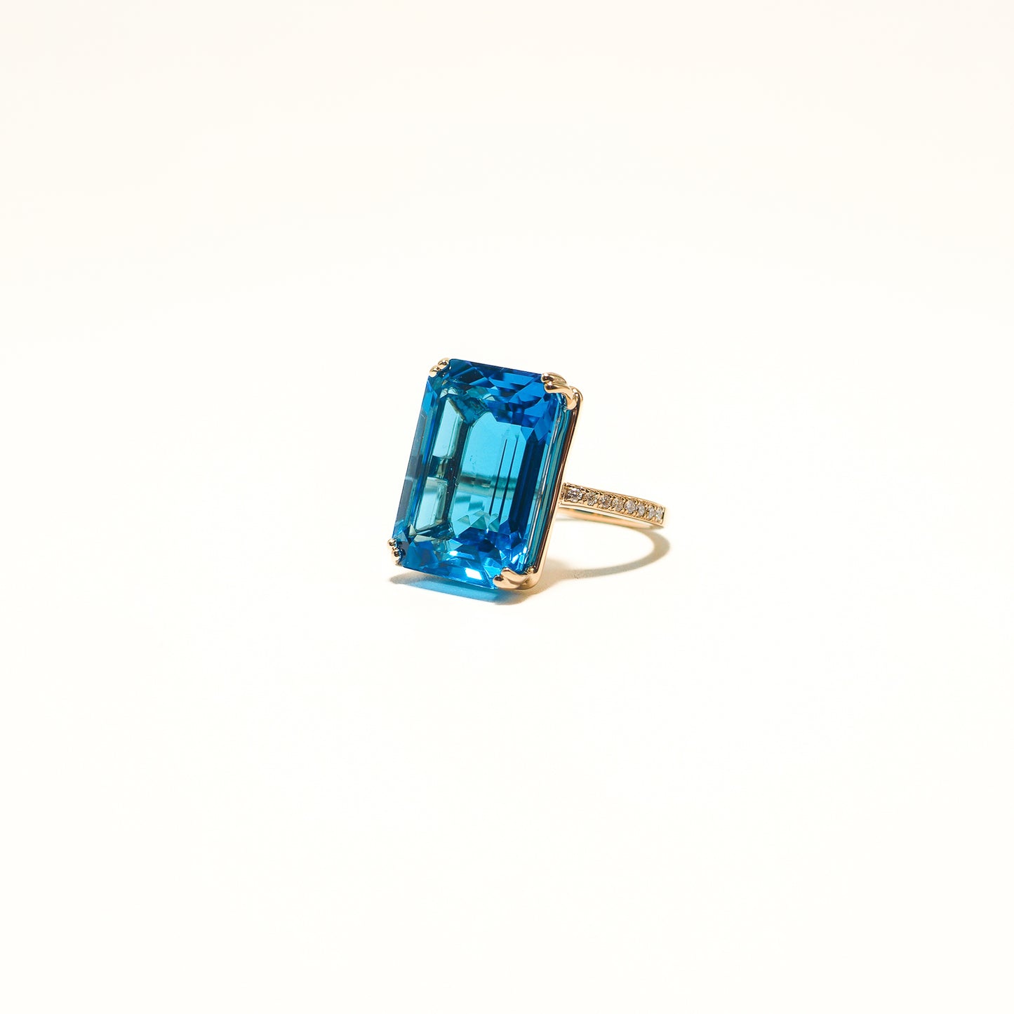 Swiss Blue Topaz LGD Ring