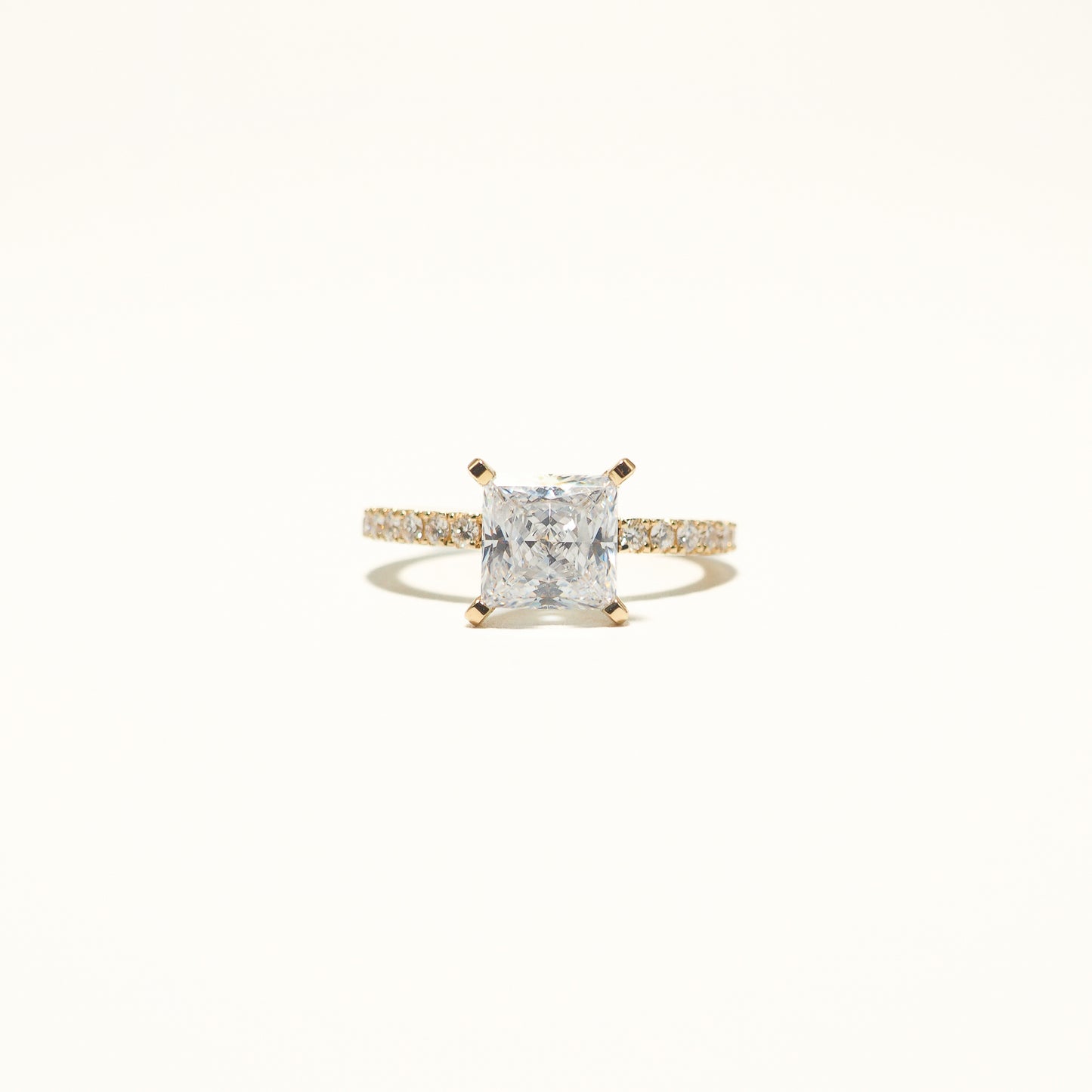 Princess Cut Cubic Zirconia Engagement Ring