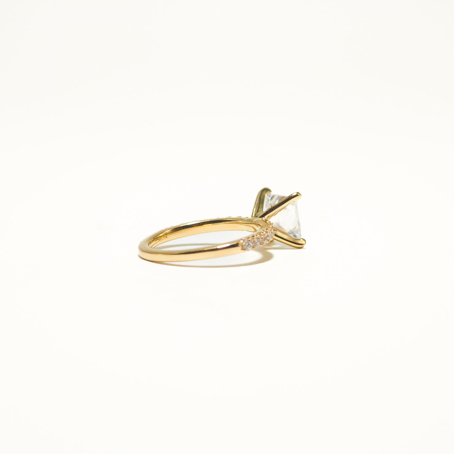 Princess Cut Cubic Zirconia Engagement Ring