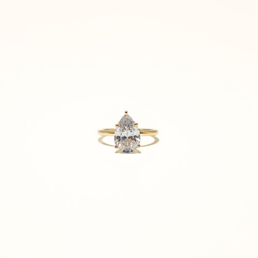 Pear Shape Cubic Zirconia Ring
