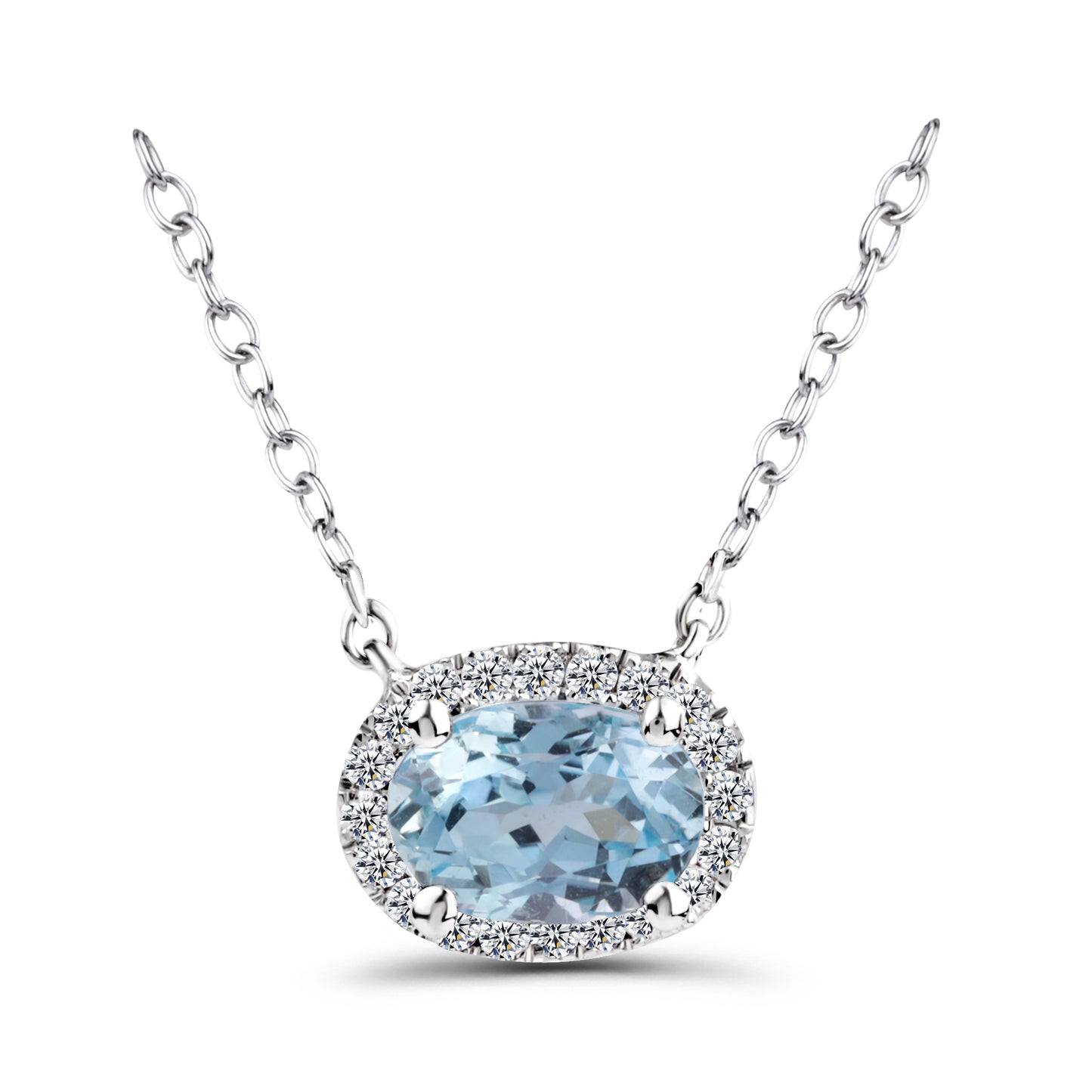 Sky Blue Topaz LGD Necklace