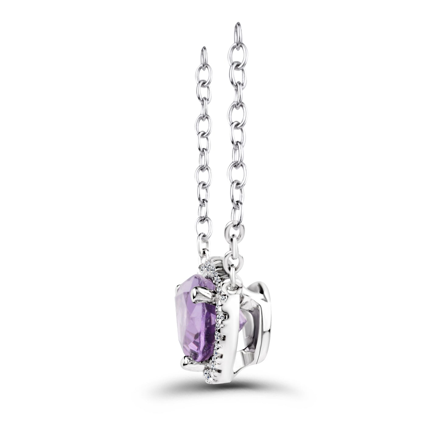 Pear Amethyst LGD Necklace