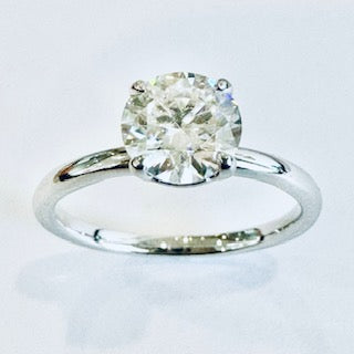 10K White Gold LGD (1CT) Engagement Ring. #24012