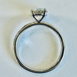 10K White Gold LGD (1CT) Engagement Ring. #24012