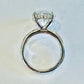 10K White Gold Moisannite (4CT) & LGD Engagement Ring. #24017