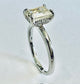 10K White Gold Moisannite (3CT) & LGD Engagement Ring. #24026