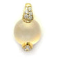 Cabochon Grey MoonStone Yellow Gold Pendant.