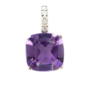 Amethyst White Gold Pendant.