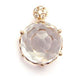 White Quartz Pink Gold Pendant.