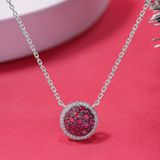 Ruby White Gold Necklace.