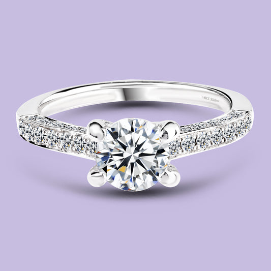 1 Carat White Gold Engagement Ring.