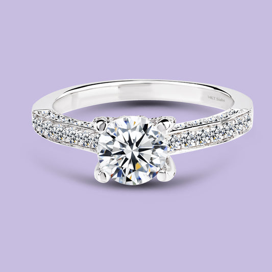 1 Carat White Gold Engagement Ring.