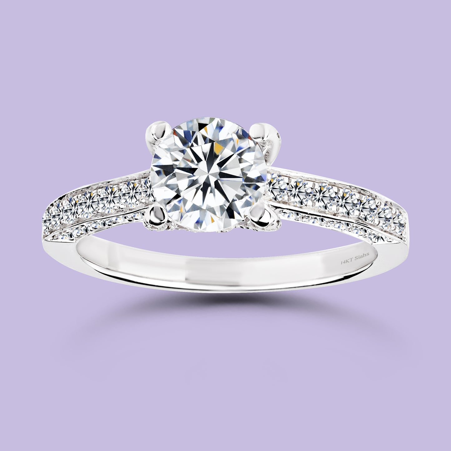 1 Carat White Gold Engagement Ring.