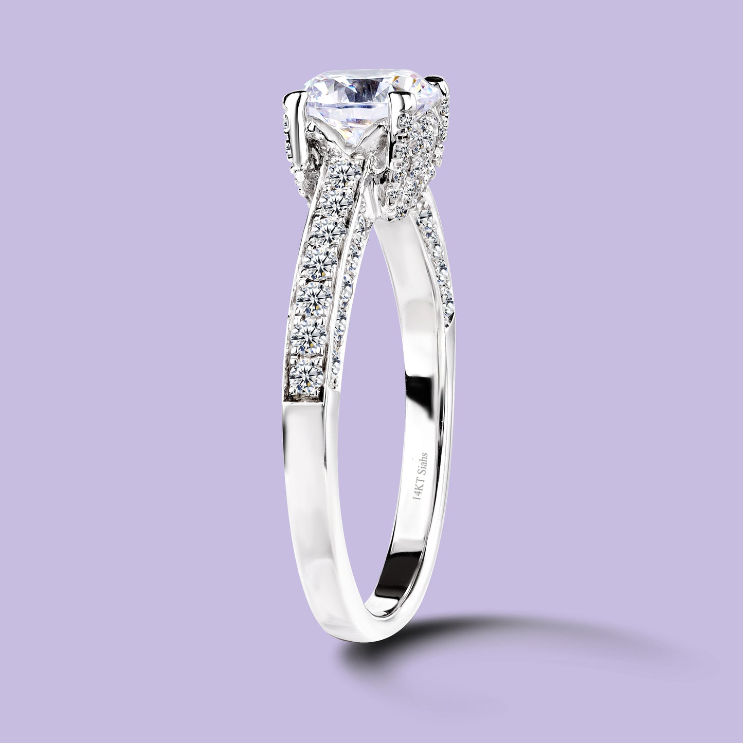 1 Carat White Gold Engagement Ring.