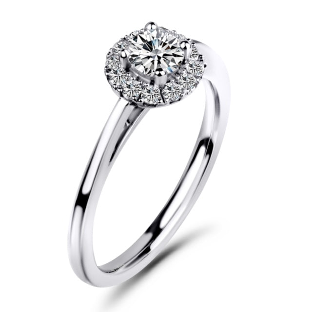 0.30 Carat White Gold Engagement Ring.