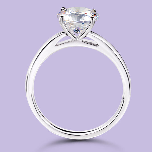 2 Carats White Gold Engagement Ring.