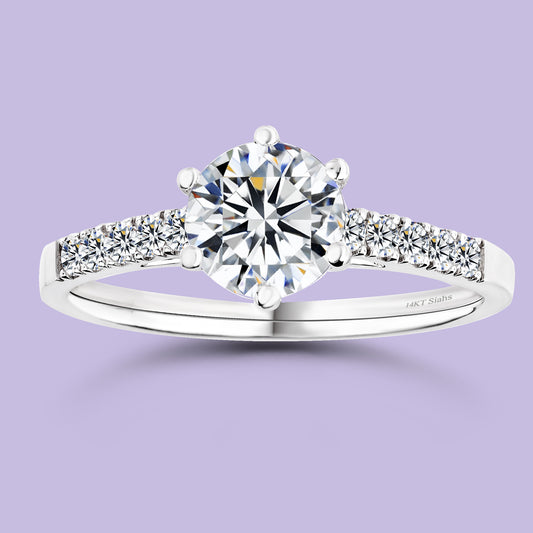 1 Carat White Gold Engagement Ring.