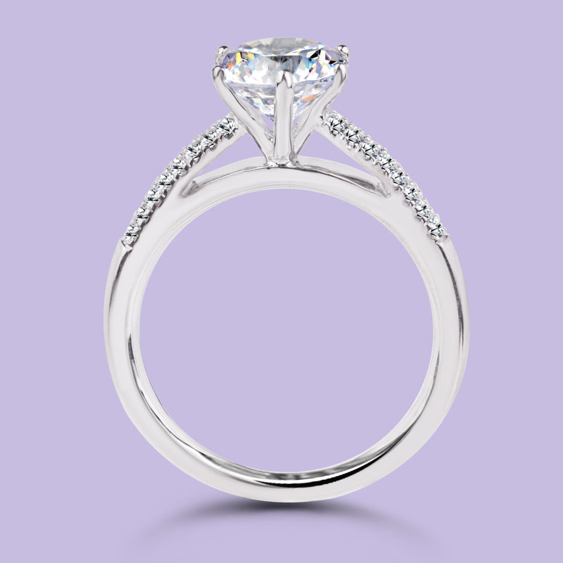 10K White Gold LGD (1CT) Engagement Ring. #08717