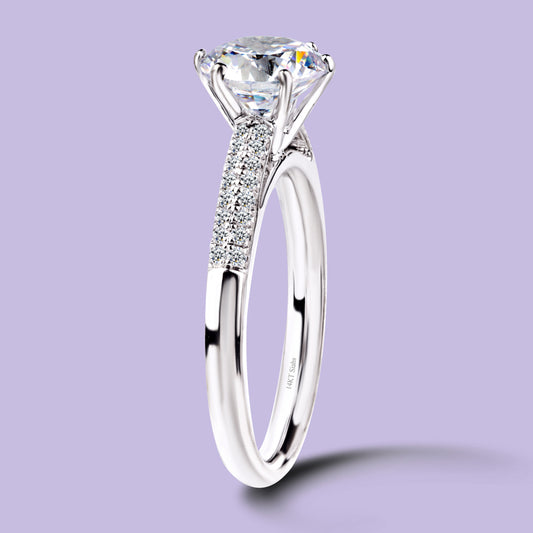 1 Carat White Gold Engagement Ring.