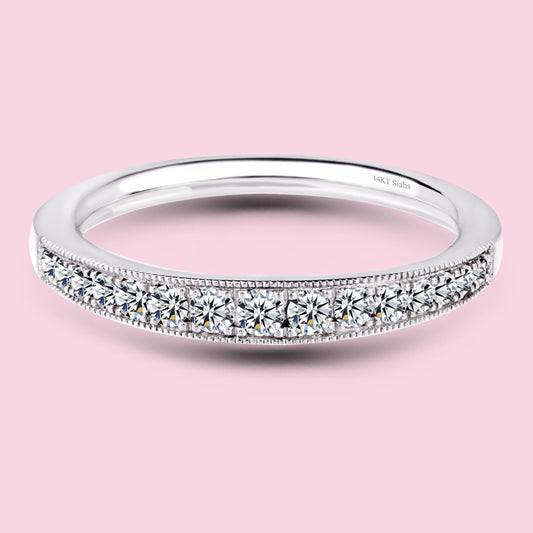 0.30 Carat White Gold Wedding Band.