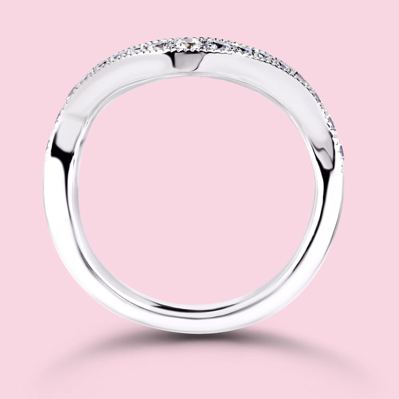 0.60 Carat White Gold Wedding Band.