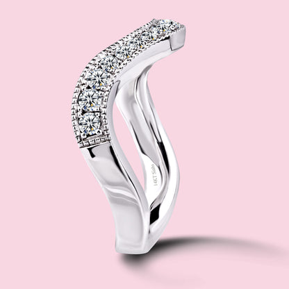 0.60 Carat White Gold Wedding Band.