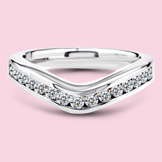 0.50 Carat White Gold Wedding Band.