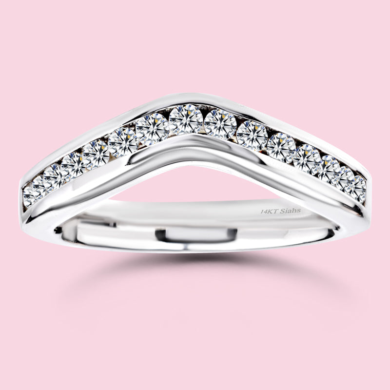 0.50 Carat White Gold Wedding Band.